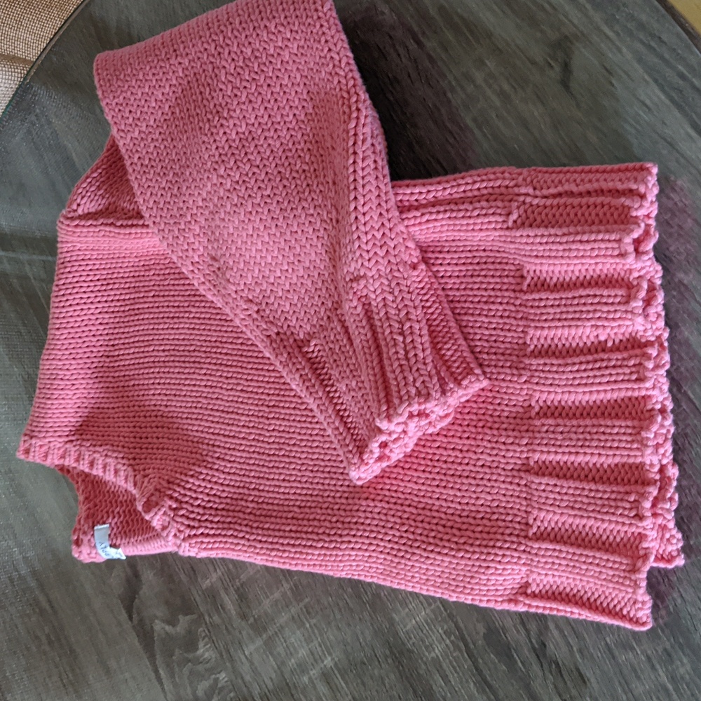 Z Supply Vida Sweater Women M Sunset Pink Medium Weight Knit V Neck Long Sleeve - Picture 8 of 8